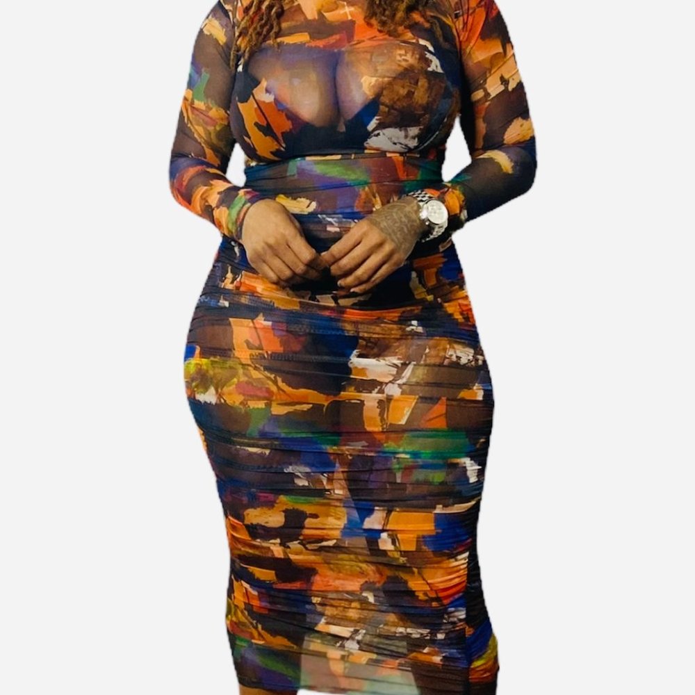 You Need Me Dress- Multicolor